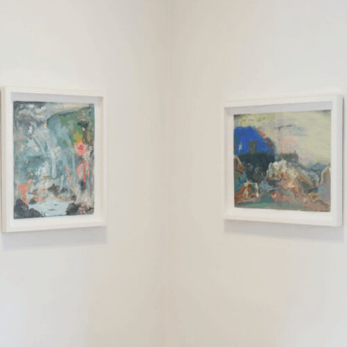 Preternatural exhibition hanging on walls in Spruill Gallery