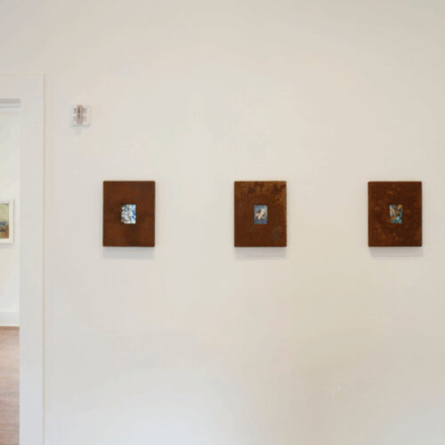 Preternatural exhibition hanging on walls in various rooms in Spruill Gallery